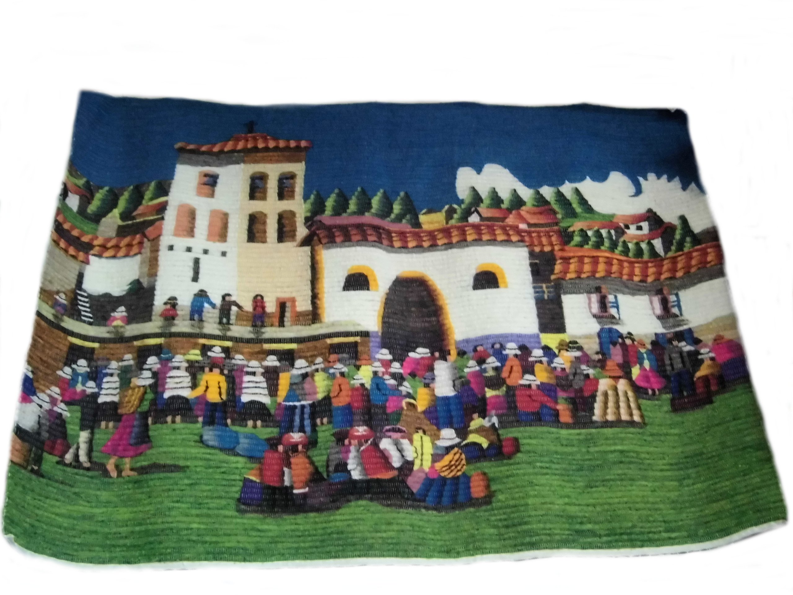 Tapis tissé ALP Fiesta 120 x 100 cm fait main au Pérou
