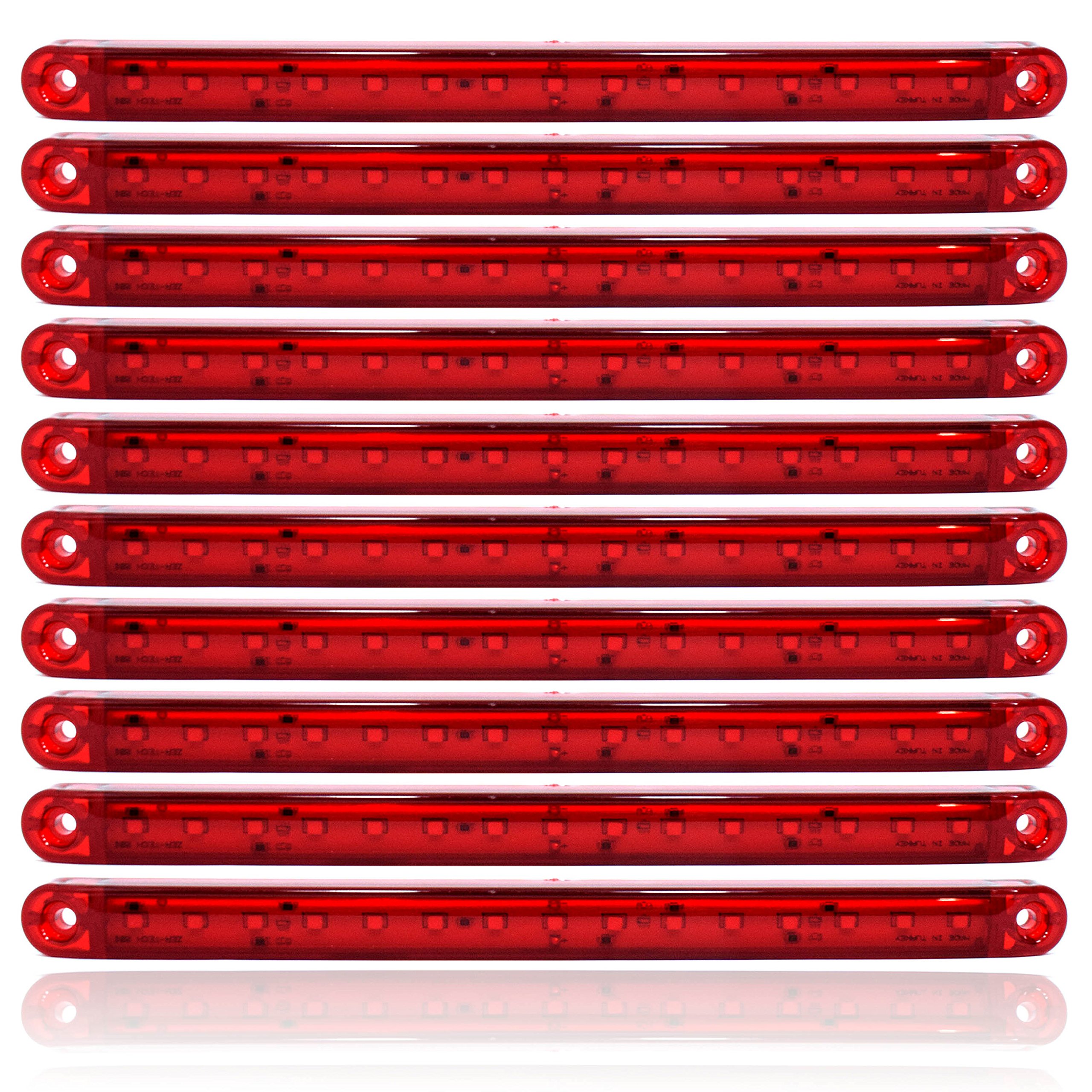 10x Rot 15 LED 24V Seitenmarkierungs Begrenzungsleuchte Positionsleuchte Markierung LKW PKW Anhänger