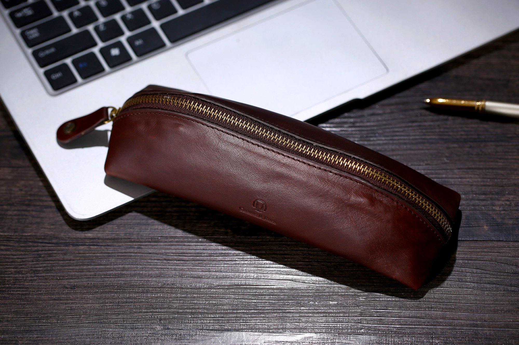 Cronus i Rhea® | ekskluzywny skórzany folder (Scylla) | piórnik etui na długopisy | Prawdziwa skóra | stylowe pudełko upominkowe | mężczyźni - kobiety, Ciemny brąz