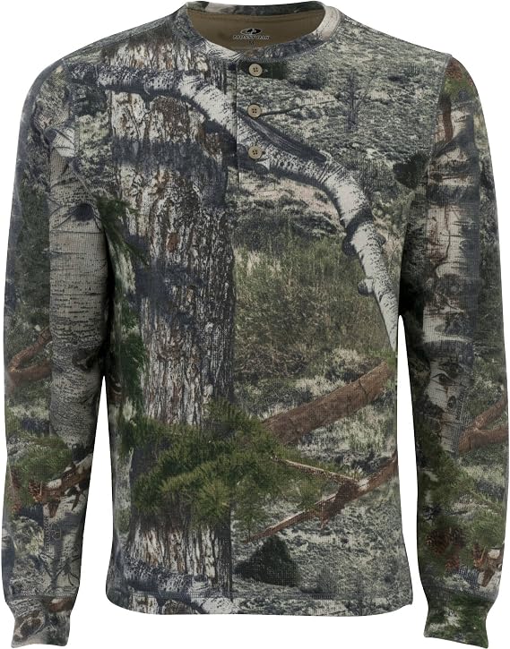 Realtree Mossy Oak Men's Thermal Henley 