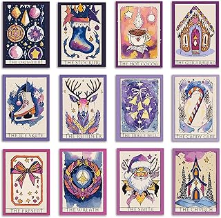 Ritzy Rose 24 Tarot Inspired Christmas Cards Colorful Cosmic Illustratio...