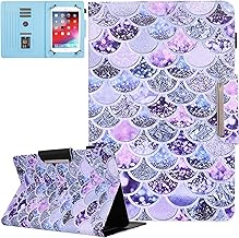 JZCreater 10 Inch Tablet Case, Universal 10 10.1 Inch Android Tablet Cover, Multi-Angle Viewing Stand Case for 9.5-10.5 Inch Tablet,Fish Scale