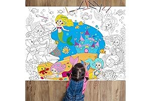 Mermaid Coloring Poster for Kids - A Fun and Educational Giant Coloring Canvas