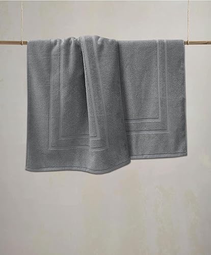 Miniatura 5 de Feather & Stitch - 2 tapetes de baño tipo toalla (30 x 21 pulgadas), tapetes de baño de rizo 100% algodón, tapetes para el suelo de la ducha (no son