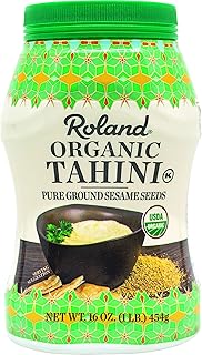 Roland Foods Organic Tahini From Pure Ground Sesame Seeds, 16 Ounce Jar,...