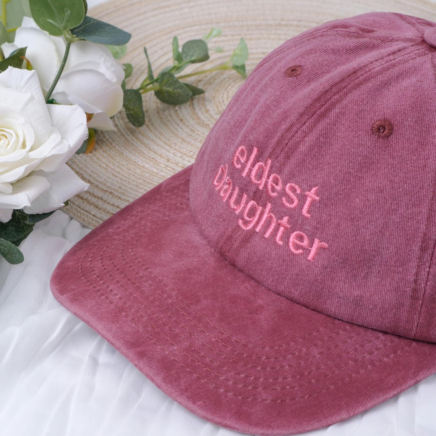 Customizable Named Baseball Cap, Vintage Washed Unstructured Baseball Cap, 100% Cotton Adjustable Baseball Cap, dad Cap