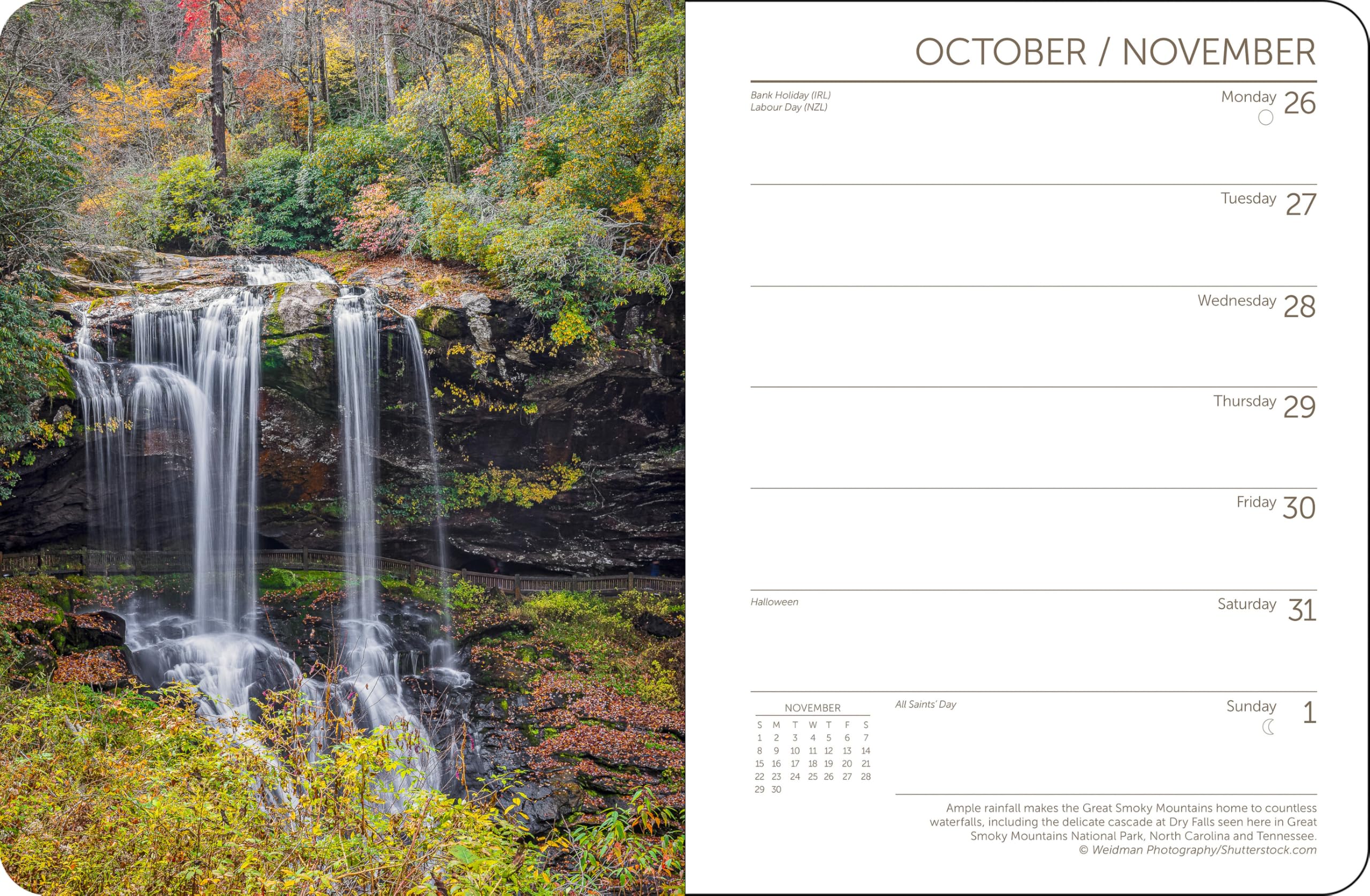 Americas National Parks Calendario settimanale di fidanzamento 2026, 16,5 x 21,6 cm, rilegatura a spirale