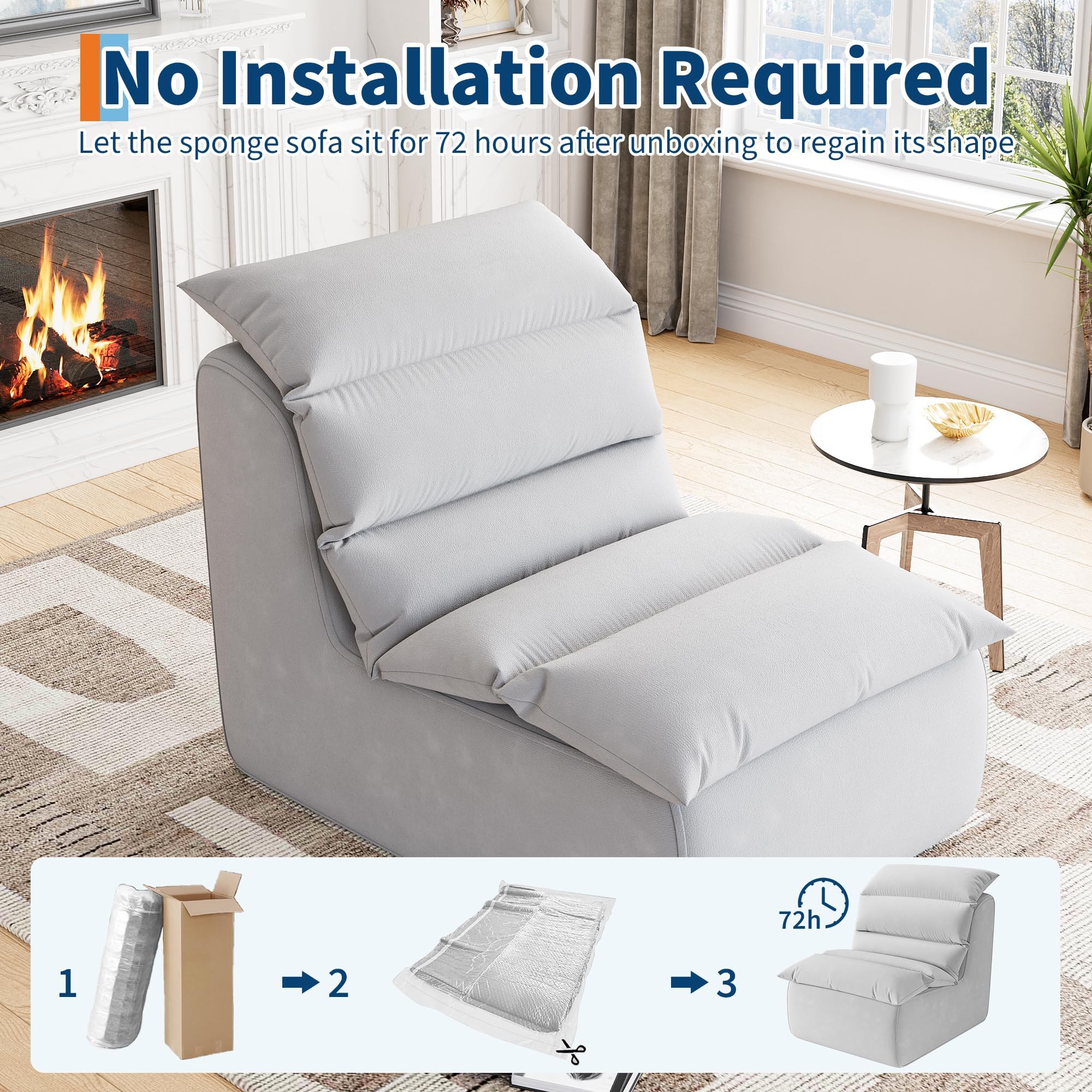 Pouf Poire Adulte Avec Dossier, Fauteuil Bean Bag, 82 L x 100 P x 87 H cm