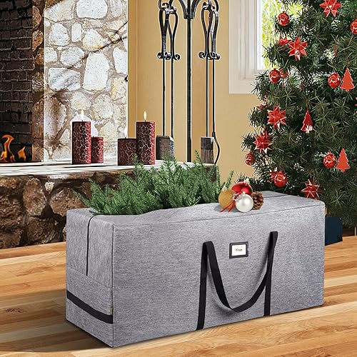 Miniatura 4 de Bolsa de almacenamiento para árbol de Navidad de 7.5 pies + organizador de almacenamiento de papel de regalo de Navidad