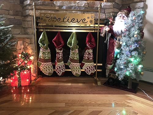 Miniatura 3 de TisYourSeason Soporte para calcetines navideños Believe en color dorado