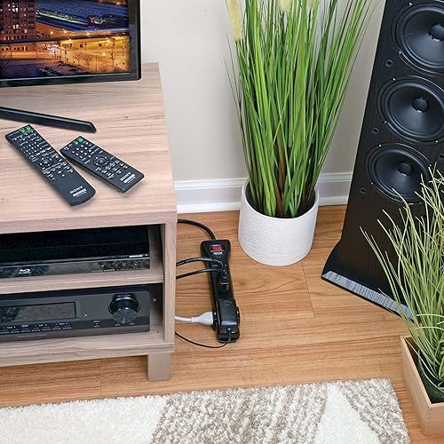 Miniatura 3 de Tripp Lite Surge Enchufe múltiple con protección para sobrecargas, en ángulo recto, con cable de 6 pies. Negro