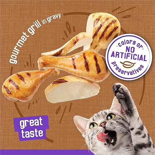 Miniatura 3 de Purina Friskies - Meaty Bits Gourmet Grill - Alimento húmedo en salsa para gatos. Lata de 5.5 onzas