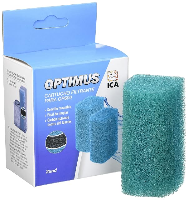 ICA OPC600 Recambio Carga Foamex y Carbón para Filtro Optimus 600, 2 uds