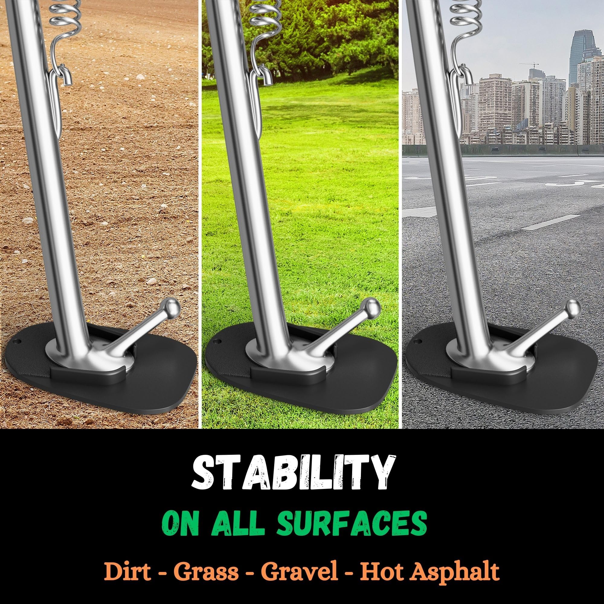 SPRING PARK Motorcycle Side Kickstand Non-Slip Plate Base Parking Stand Plastic Support Pad - View #4