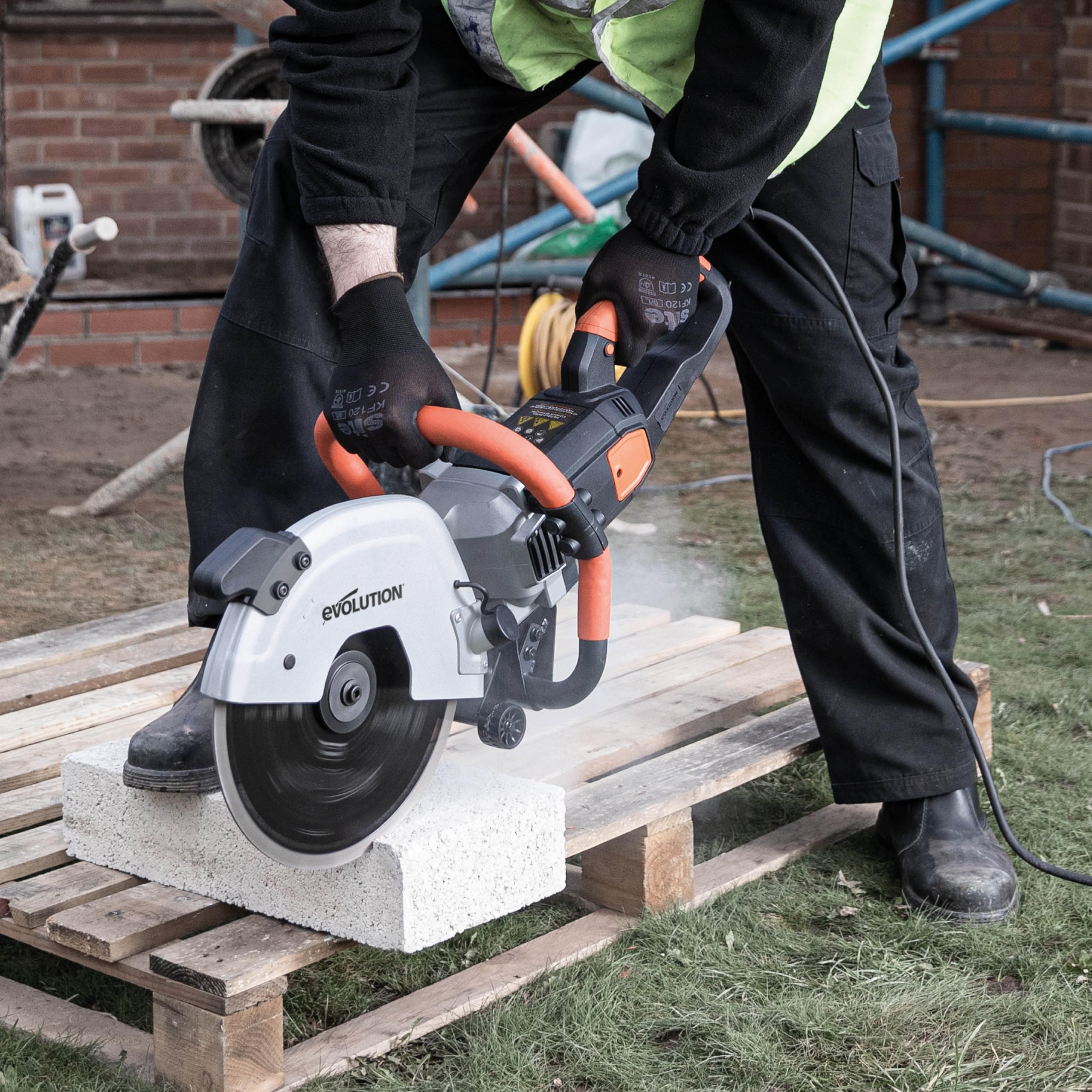 Evolution Power Tools Tarcza diamentowa do przecinarek tarczowych D300SEG-CS 300 mm – Segmentowana krawędź do cięcia kamienia, cegieł, betony zbrojonego i kamienia naturalnego