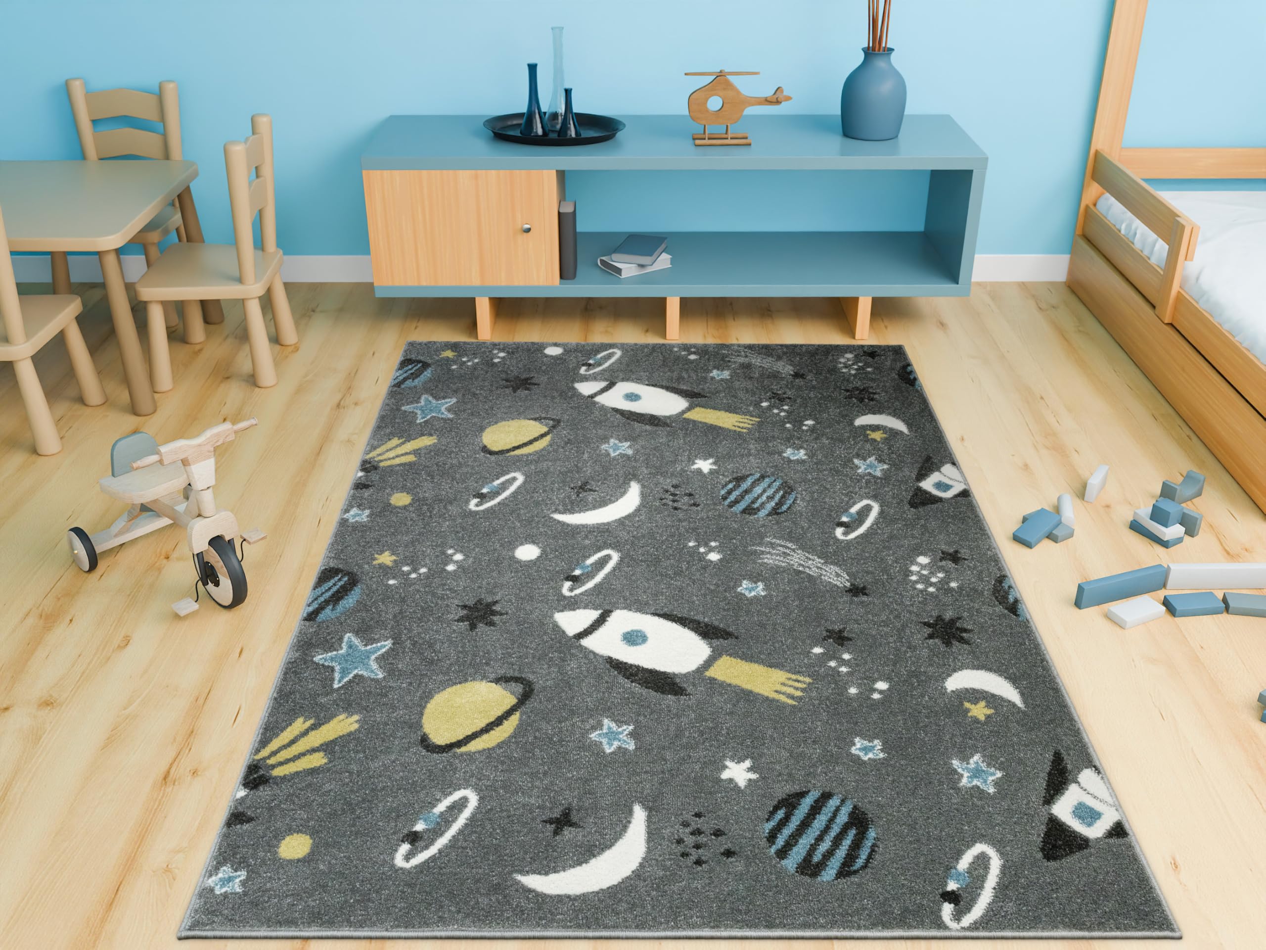 Lima Kinderteppich 100x200 cm, Kinderzimmer Kurzflor Teppiche