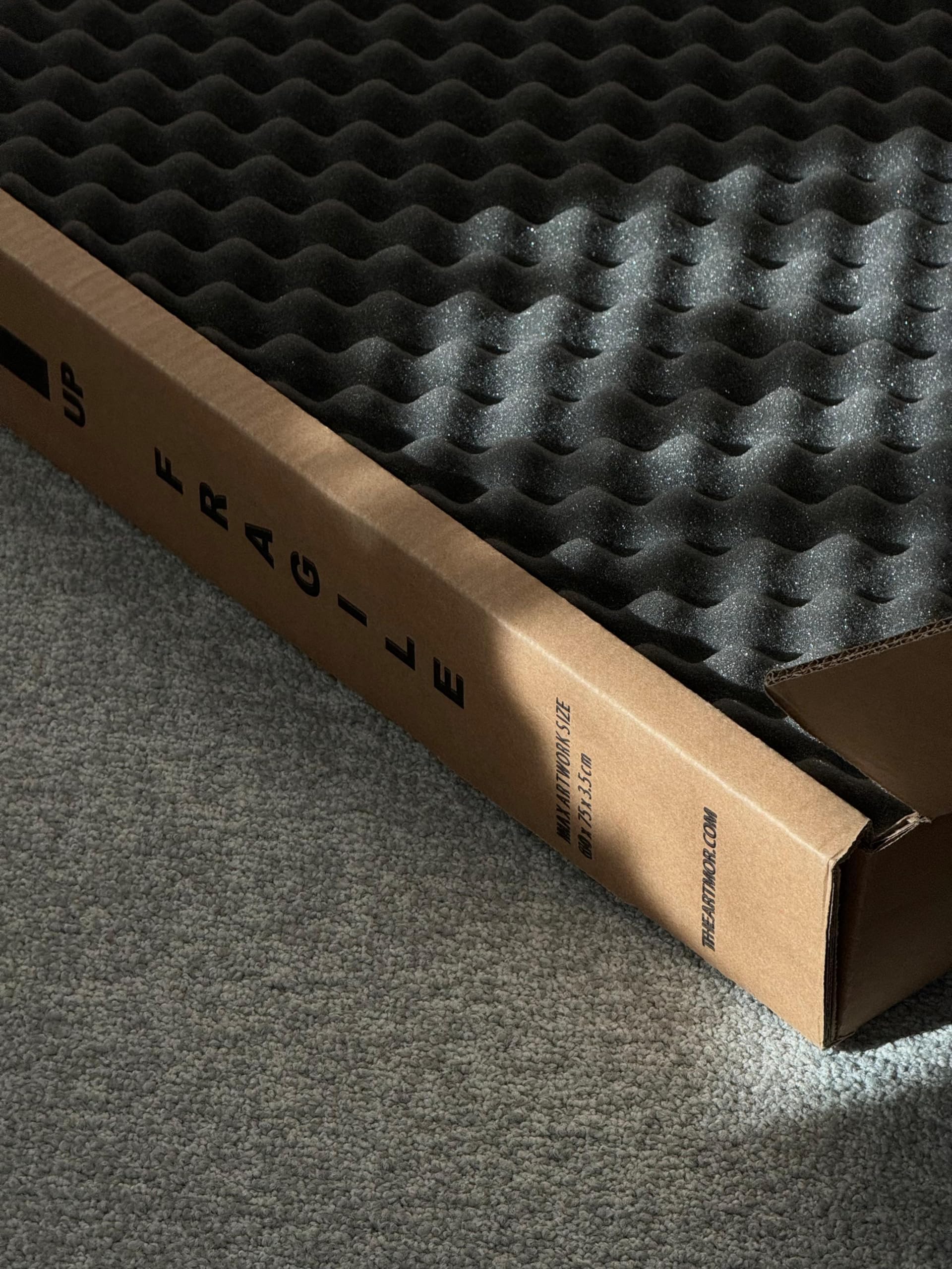CAJA ESPECIAL DE CARTÓN Y ESPUMA PARA ENVÍO DE CUADROS, ARTMORM01