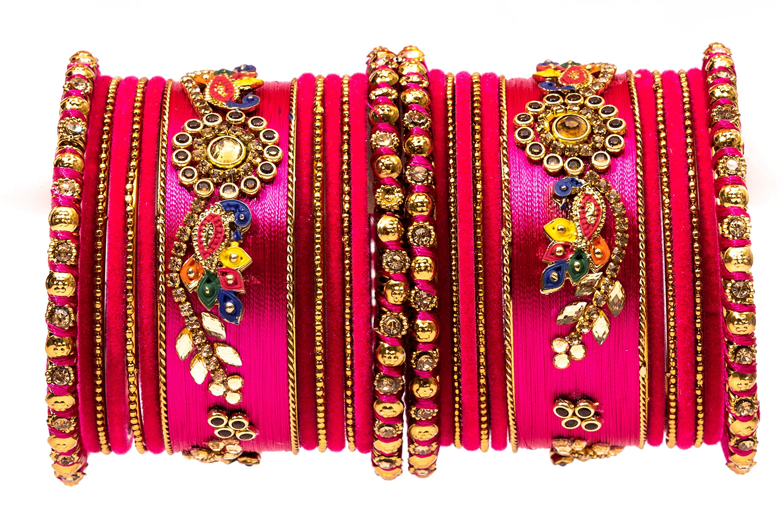 Swara Creations Metal bangles/Chuda set with Beautiful Meena & Zircon work for Women & Girls(26 Pieces) (B08544H6NP) Amazon Price History, Amazon Price Tracker