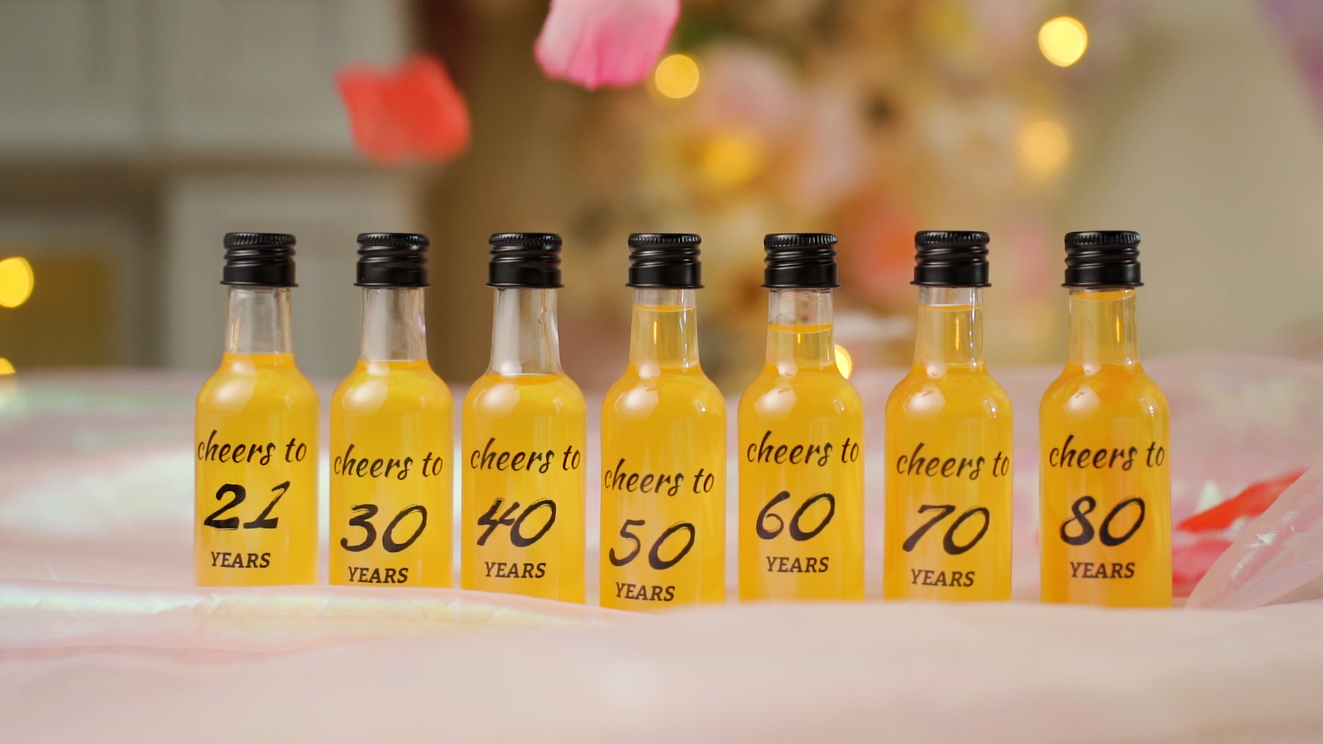 Amazon.com: Bokon 50 Pcs Cheers to 60 Years Mini Liquor Bottles