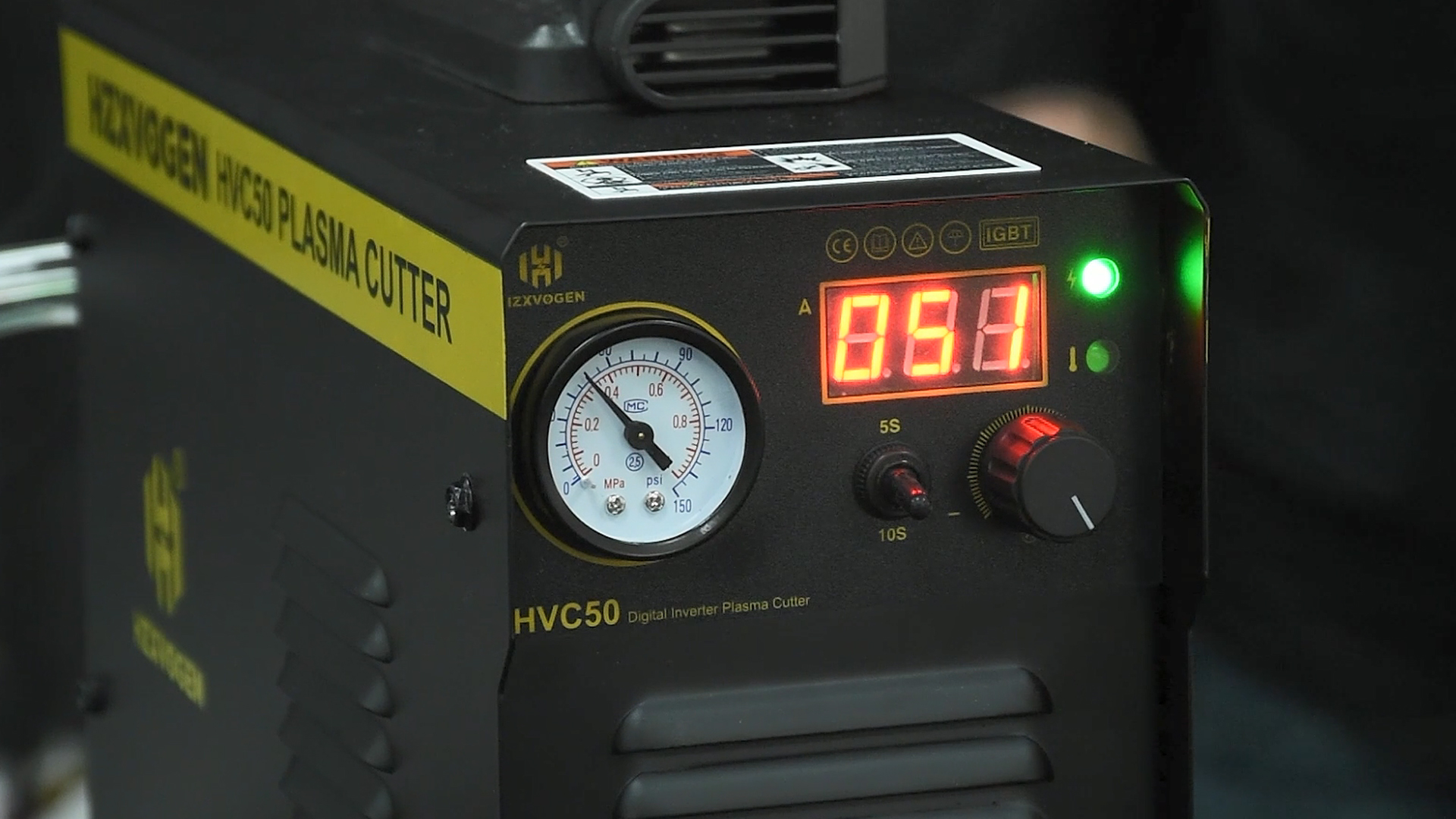 H HZXVOGEN Plasma Cutter, 50A Portable Digital Display HF Air
