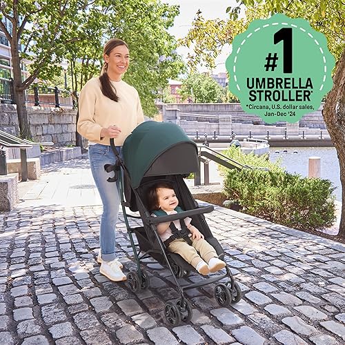 Miniatura 2 de Ingenuity 3Dlite Jewel Convenience - Cochecito plegable ligero con compatibilidad con asiento de automóvil, toldo extragrande y almacenamiento