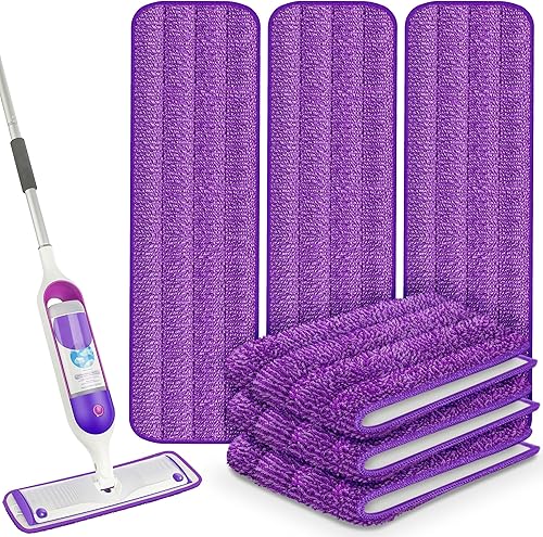 Paquete de 6 almohadillas reutilizables para trapeador compatibles con Swiffer PowerMop, recambios de mopa eléctrica, almohadillas de repuesto para