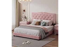 P PURLOVE Upholstered Platform Bed
