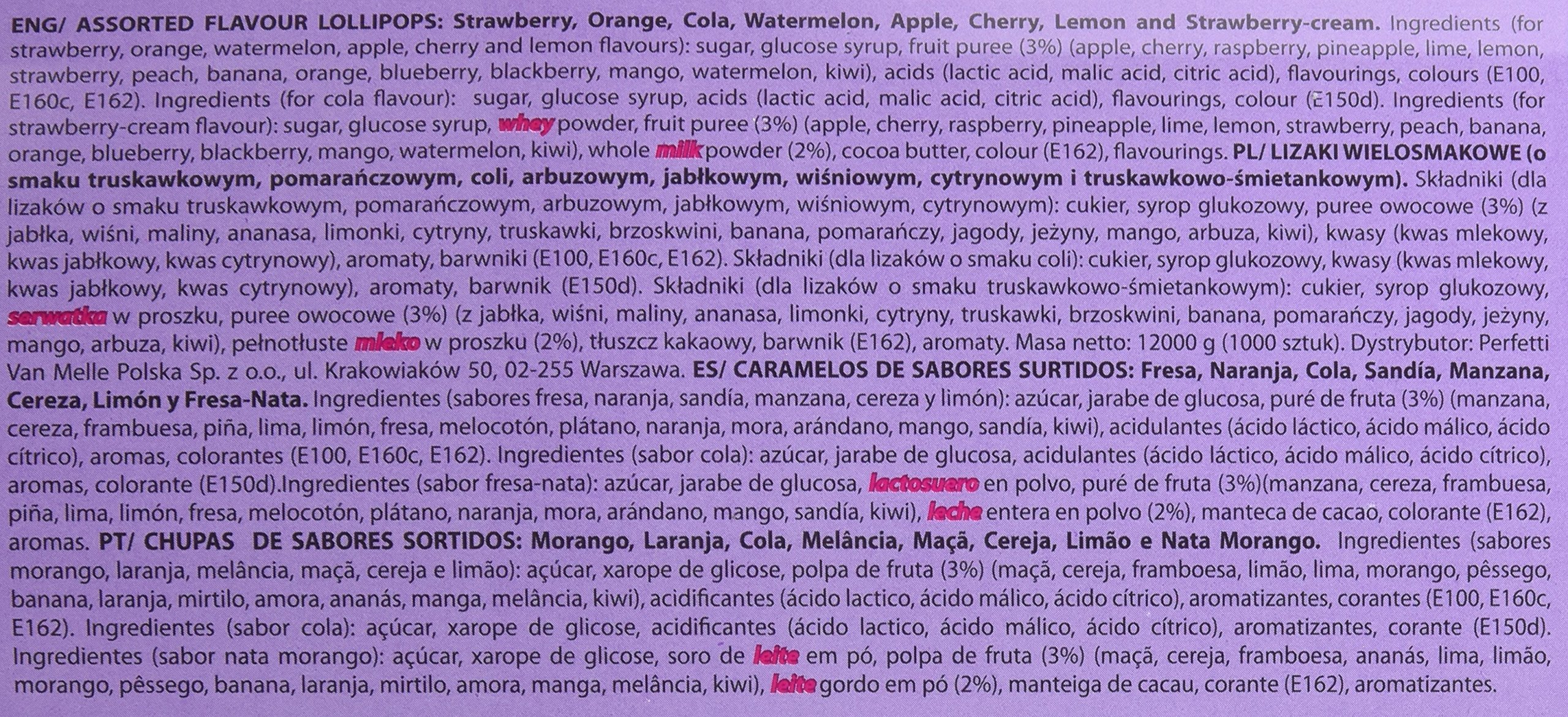 Chupa chups megalata - Piruletas, caja 1000 unidades