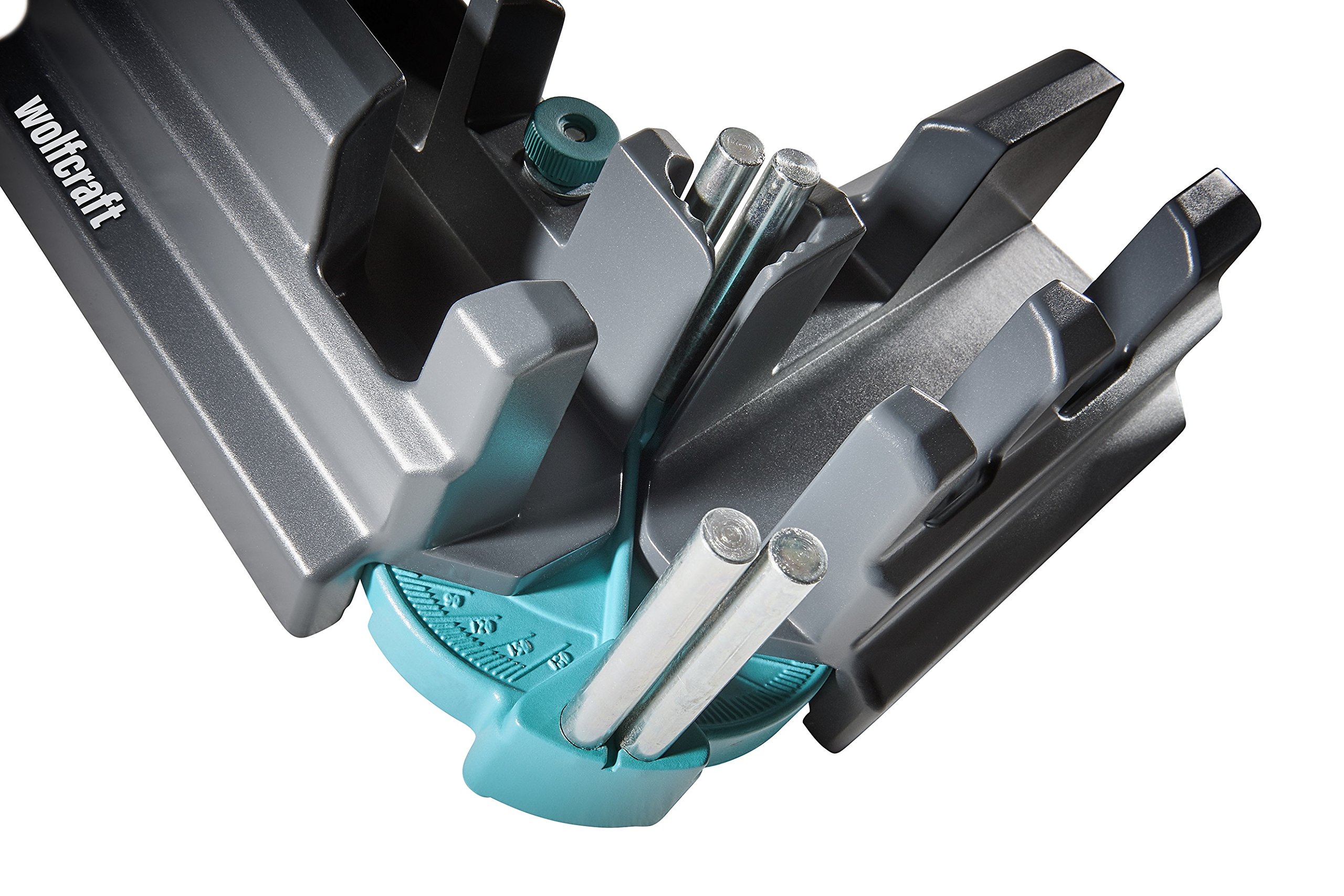 wolfcraft Bevel and Mitre Box 48200 2in1 steel mitre box with angle