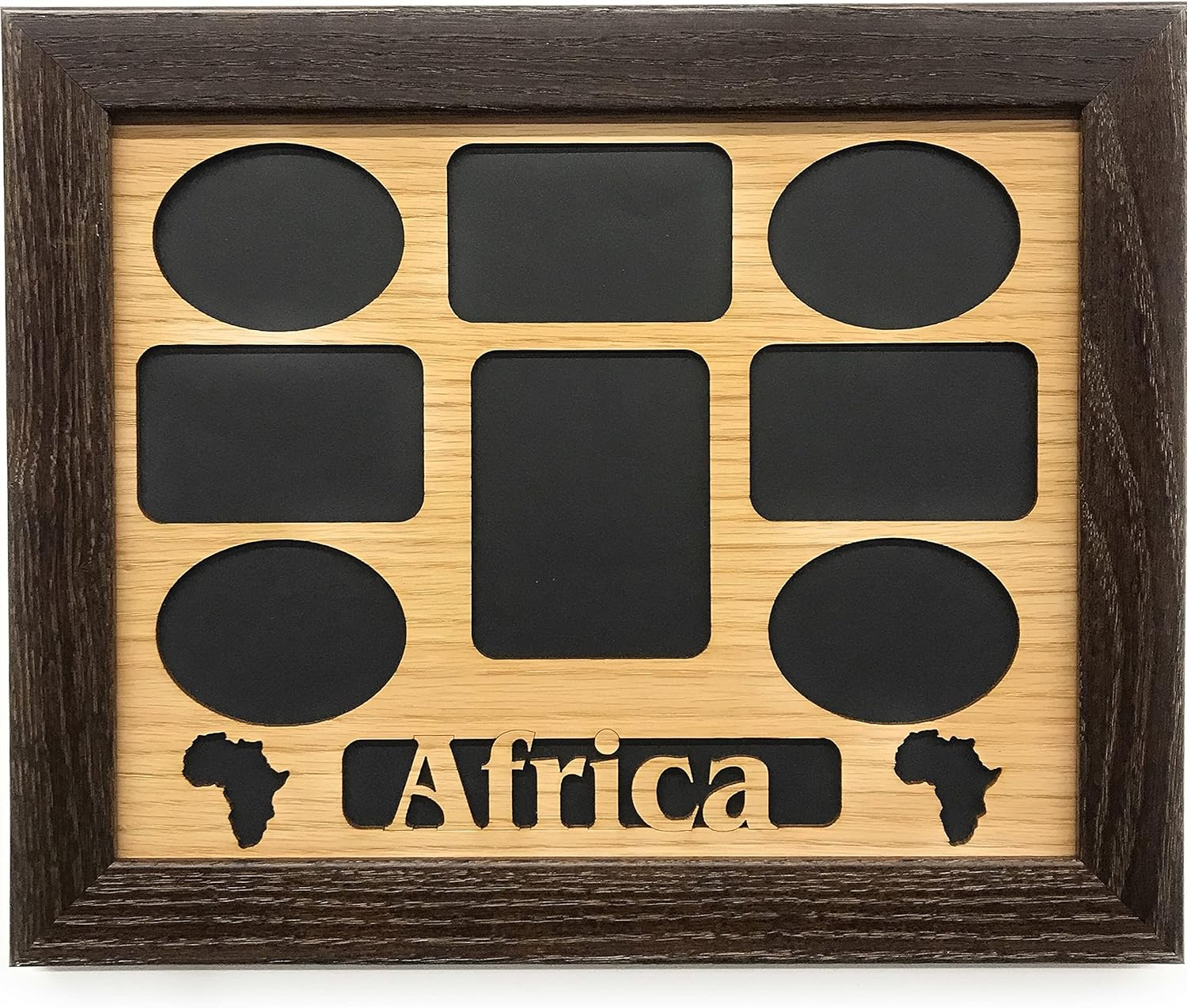 11x14 Country Picture Frame - Travel Collage Frame Holds 8 Photos (Africa)