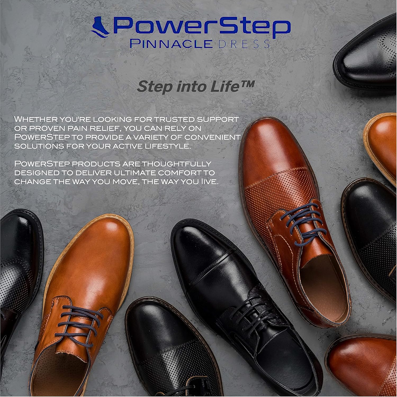 Powerstep Pinnacle 3/4 Dress Insoles - Neutral Arch Support Low Profile Inserts for Men and Women, 3/4 Length Insoles for Tight Fitting Shoes, M7-8.5|W9-10.5 : Everything Else