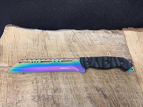 Miniatura 4 de Wuu Jau Co HWT231 Cuchillo de caza de hoja fija de espiga completa con mango ABS (HWT231RW)