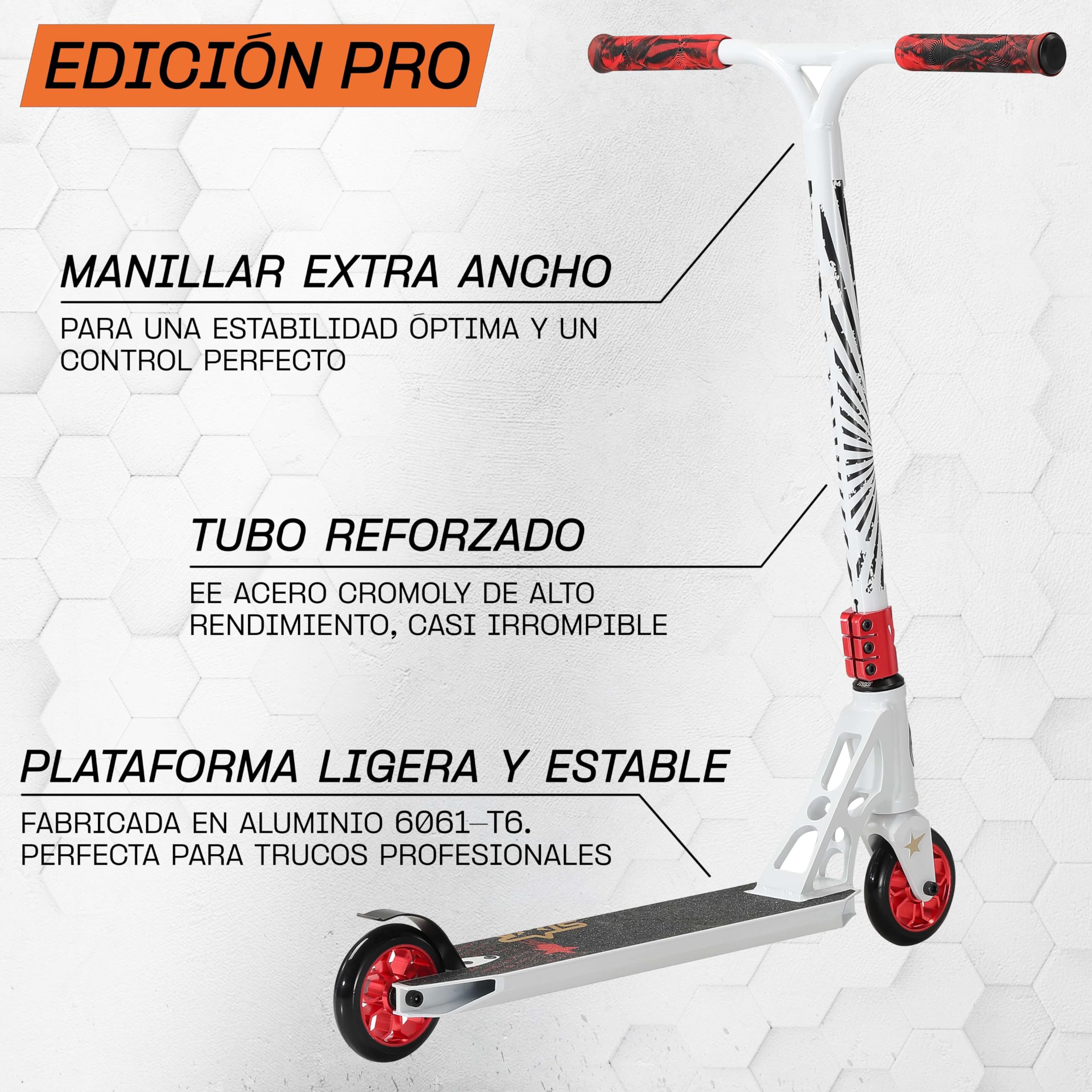 STAR SCOOTER Patinete de Acrobacias Profesional Patineta Freestyle Stunt Scooter para niños y niñas a Partir de 8 años | 110 mm Edición Pro HIC