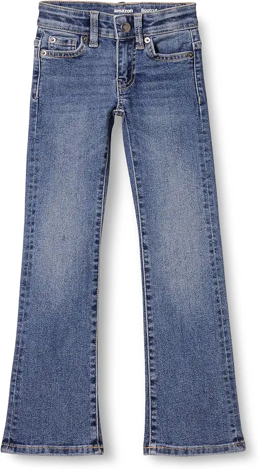 Amazon Essentials Girls' Slim Boot-Cut Stretch Jeans OEKO-TEX STANDARD 100