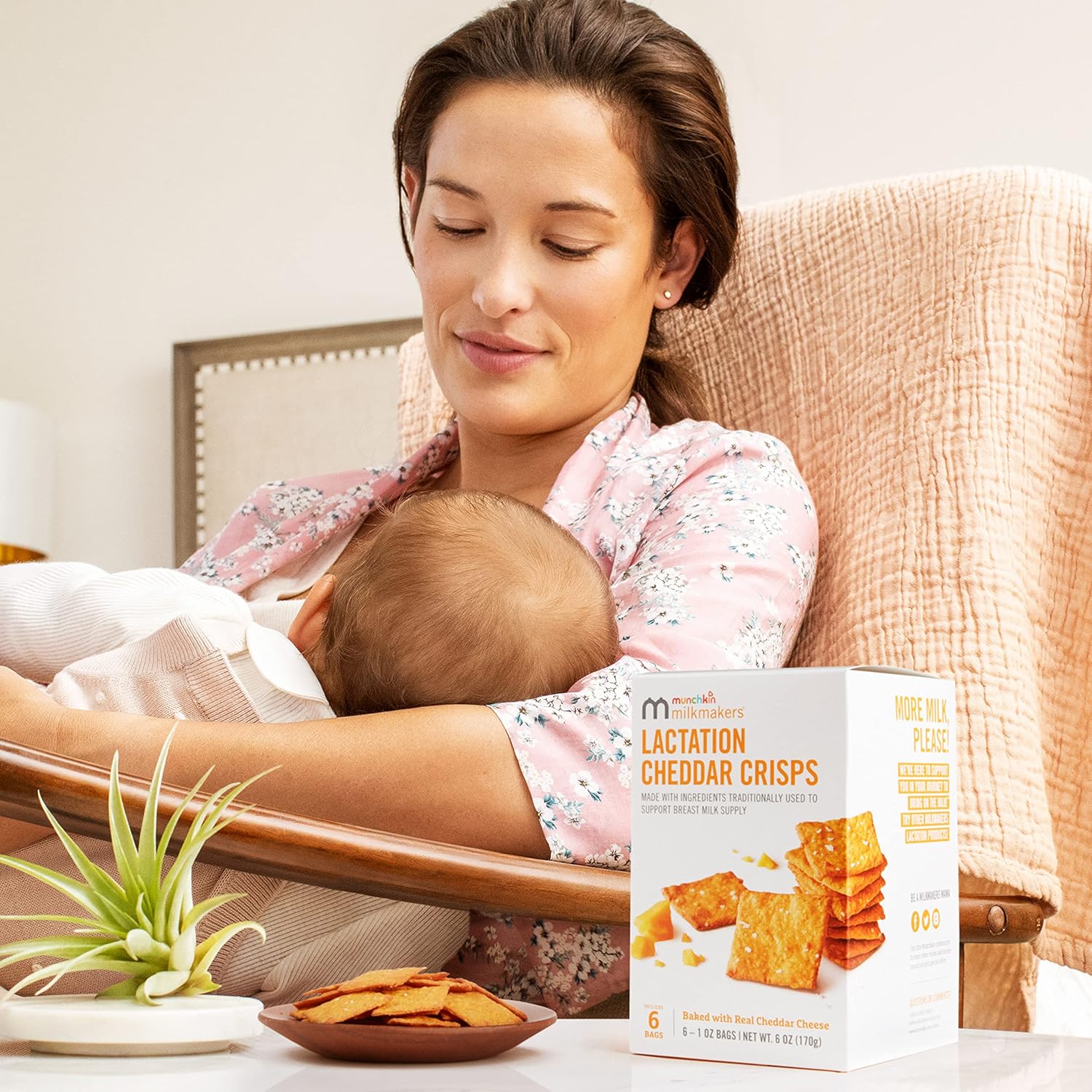 Munchkin® Milkmakers® 10pk Lactation Cookie Bites, Oatmeal Chocolate Chip and 6pk Lactation Crisps, Cheddar