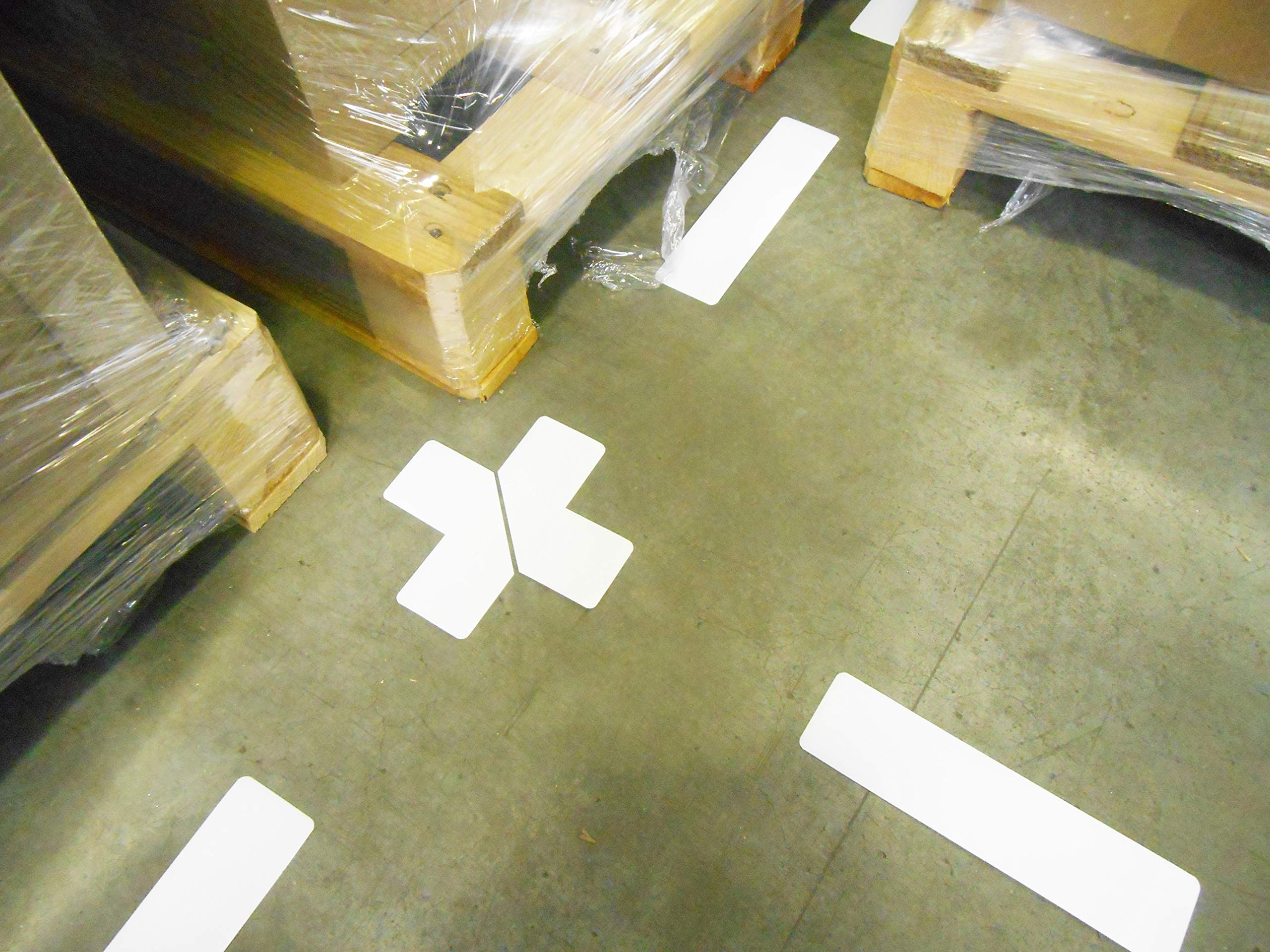 Tarifold Fr 197202- Pack of 10 Adhesive Floor Marking Symbols - L Shape 100 x 50 mm - White (Pack of 10 Pieces)