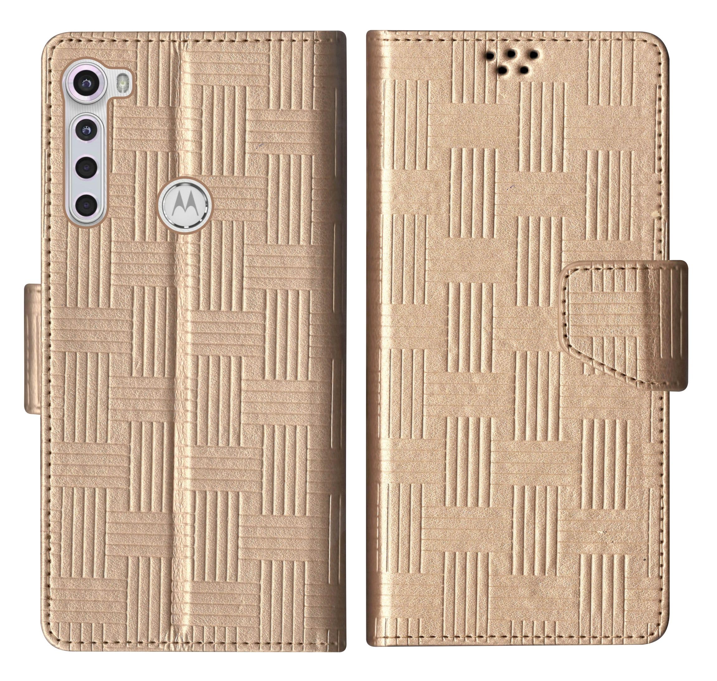 SBMS Motorola Moto One Fusion Plus Flip Cover Back Cover Case with Magnatic Closure | Inbuilt Stand | Card & Money Pocket (Mat Gold) (B0CCMD95CM) Amazon Price History, Amazon Price Tracker