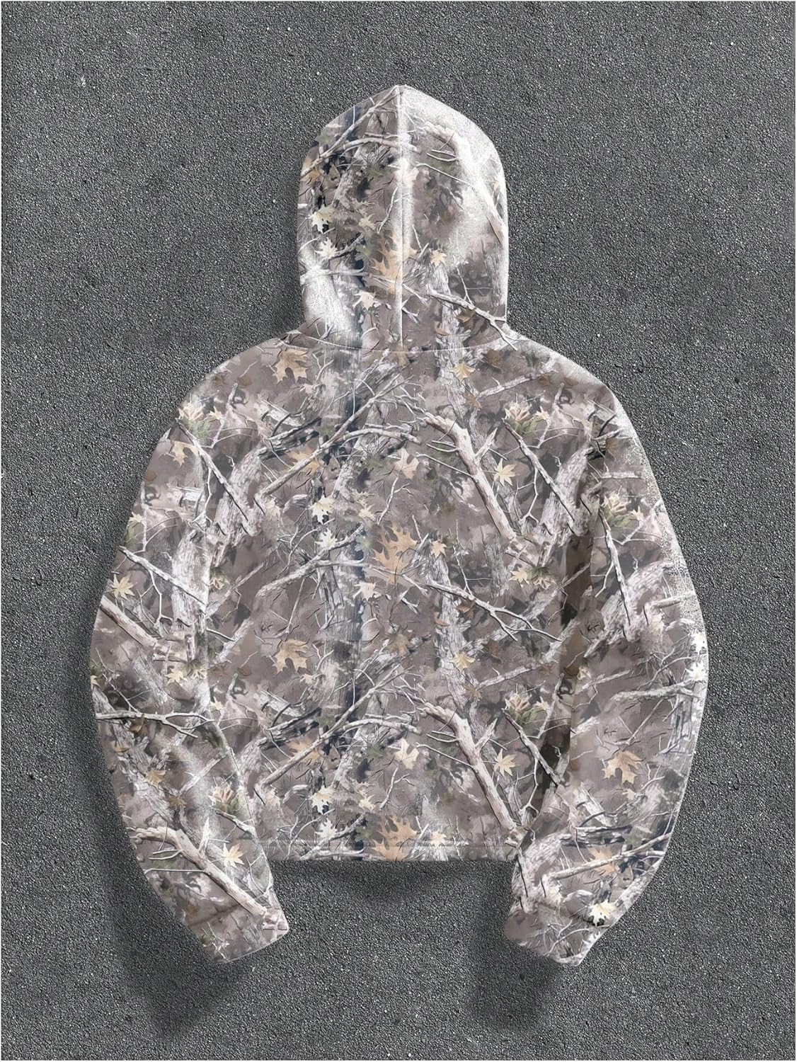 WDIRARA Men's Camo Hoodies Long Sleeve Hooded Thermal Sweatshirts Streetwear Pullover Tops - Image 2