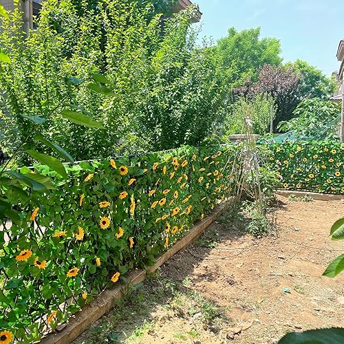 Miniatura 6 de Sumery Pantalla de Privacidad de Valla Expandible para Balcón Patio Exterior, Panel Decorativo de Cercado de Hiedra Artificial, Setos Artificiales