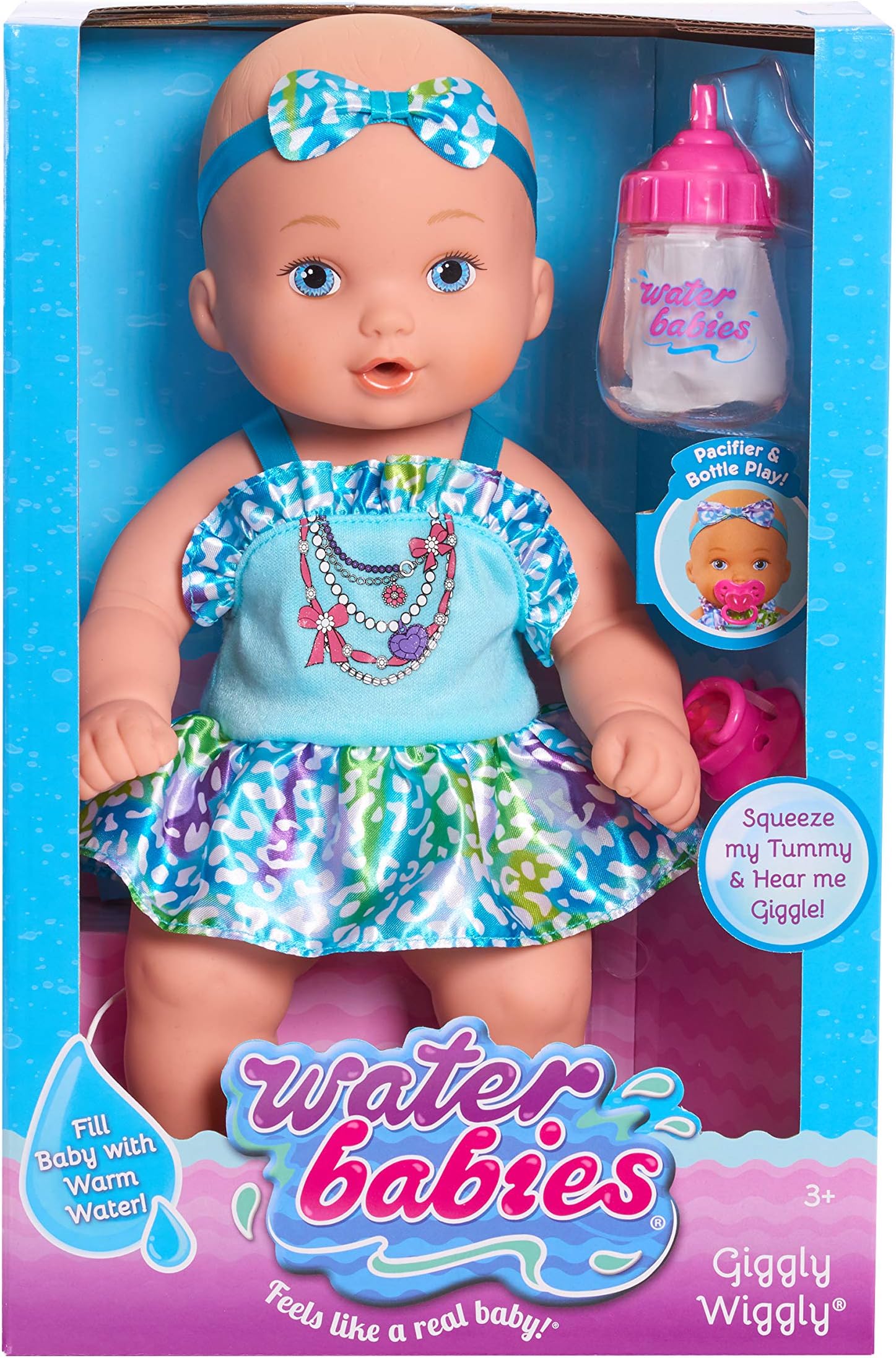Waterbabies Doll Giggly Wiggly, Water Filled Baby Doll, Kids Toys for Ages 3 Up by Just Play
