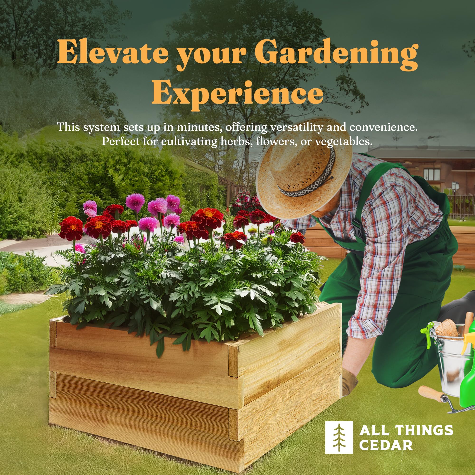 grovemade Wood Planter Tall short セット Wooden Office Desk Accessories & Decor Set | Grovemade®