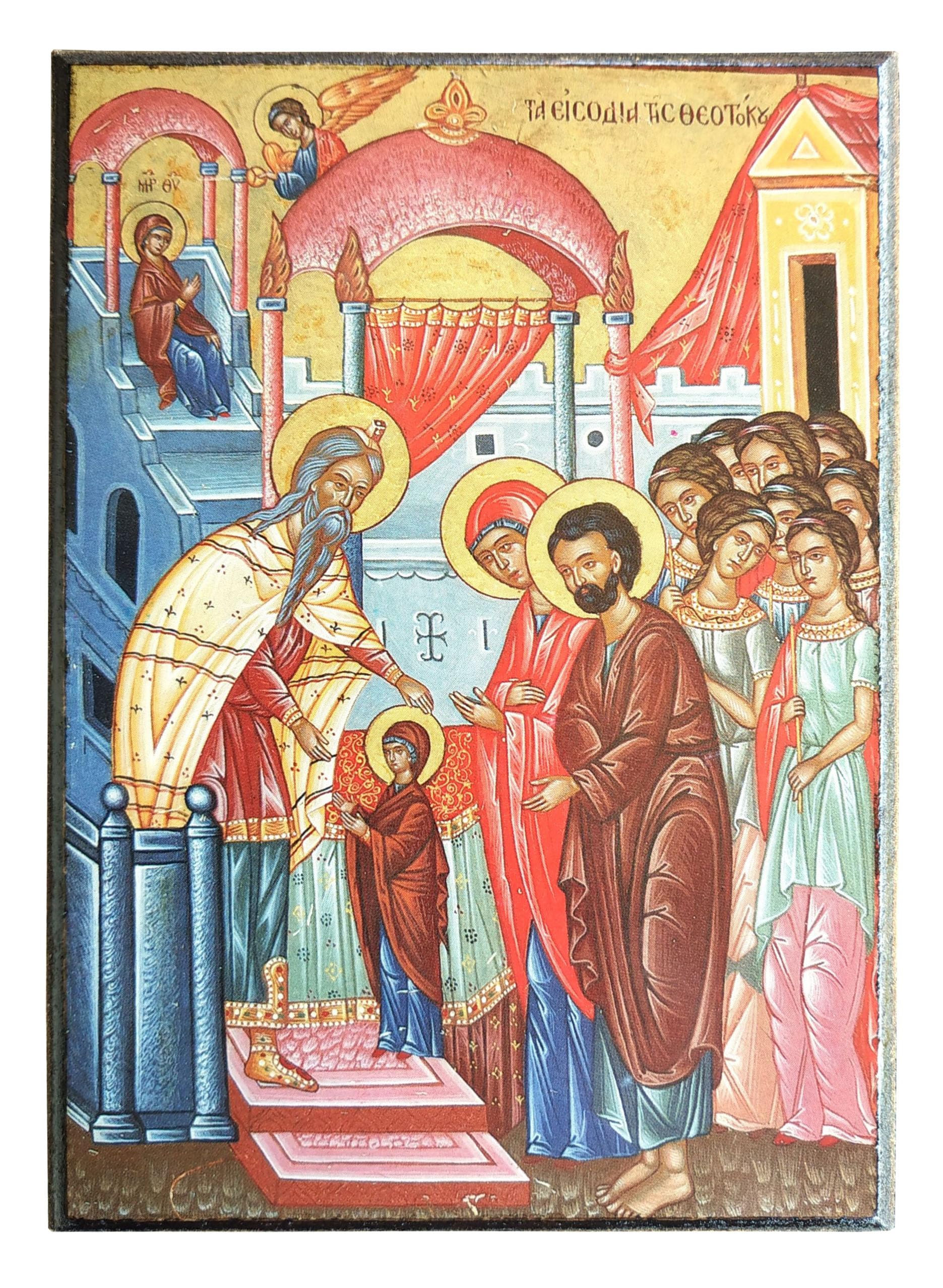 ENTRY OF THEOTOKOS INTO THE TEMPLE - Greek Byzantine Orthodox Icon
