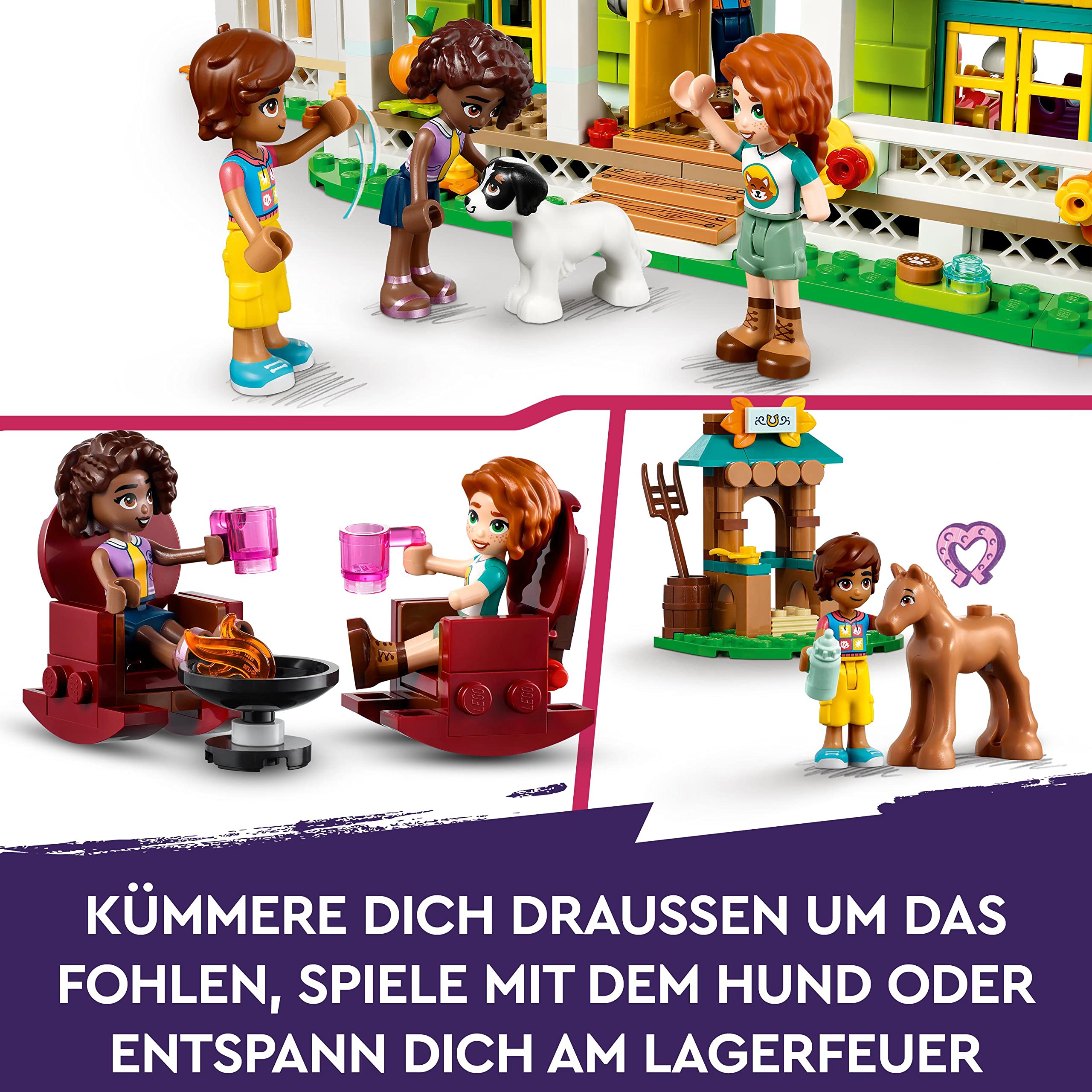 LEGO 41730 Friends Autumns Haus, Puppenhaus mit Tierfiguren und Zubehör, Mini-Puppen Autumn, Mia und Haustieren, Spielzeug für Mädchen und Jungen ab 7 Jahren, 2023 Charaktere