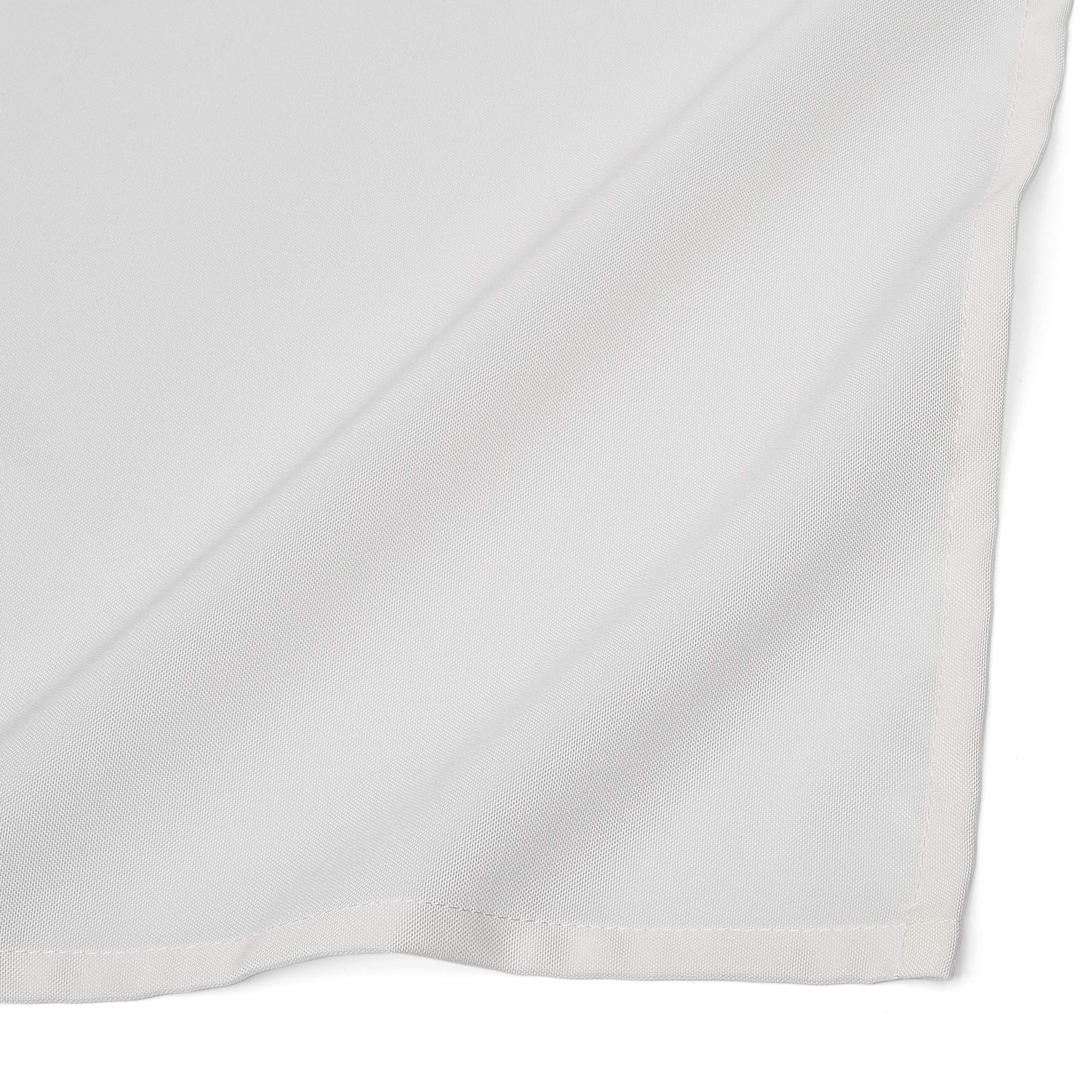 Amazon Basics – Tischdecke aus Polyesterstoff, rechteckig, waschbar, 229 x 335 cm, weiß, 2 Stück