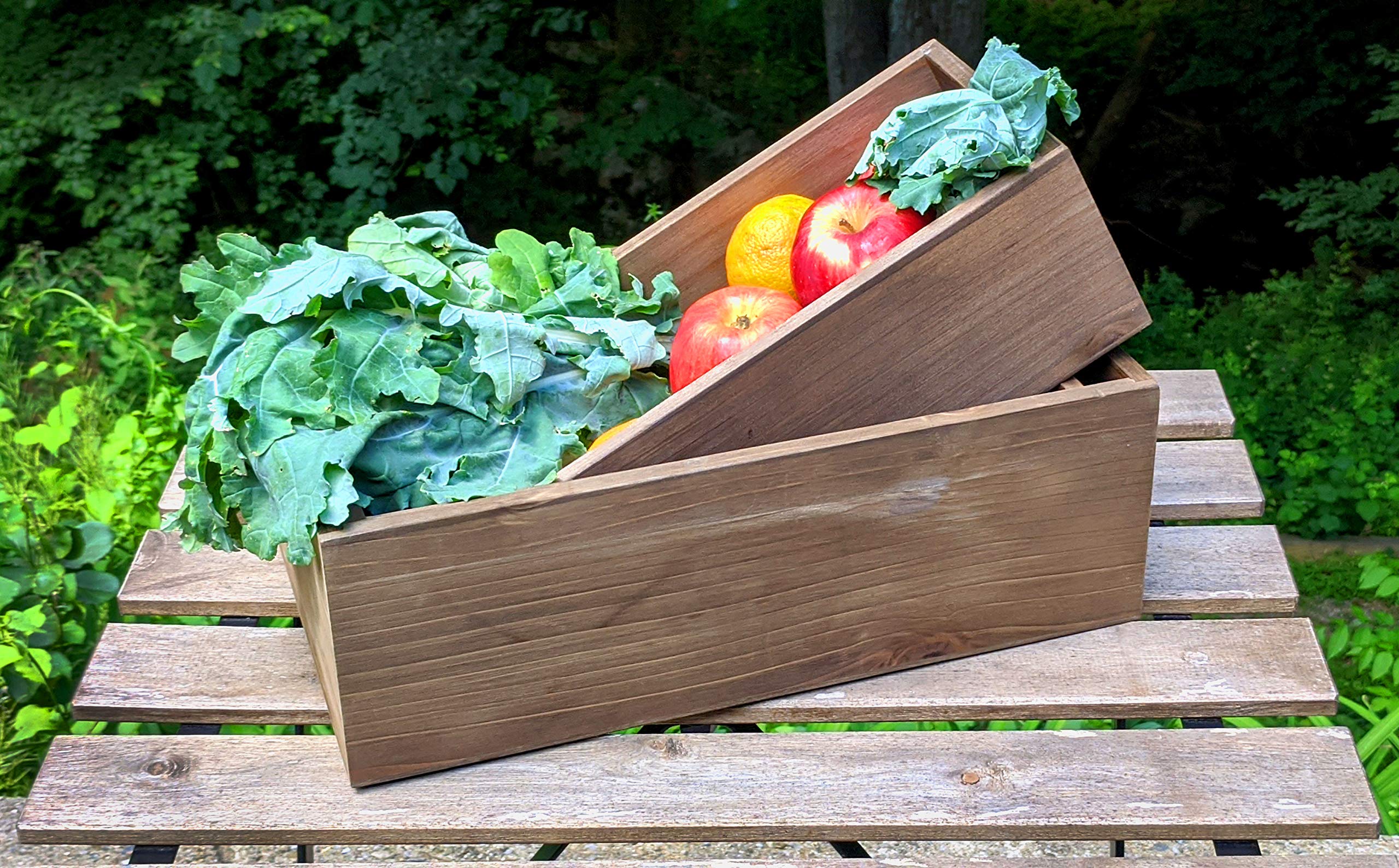 Nesting Wood Storage Crates Set of 3 Decorative Craft Crates Real