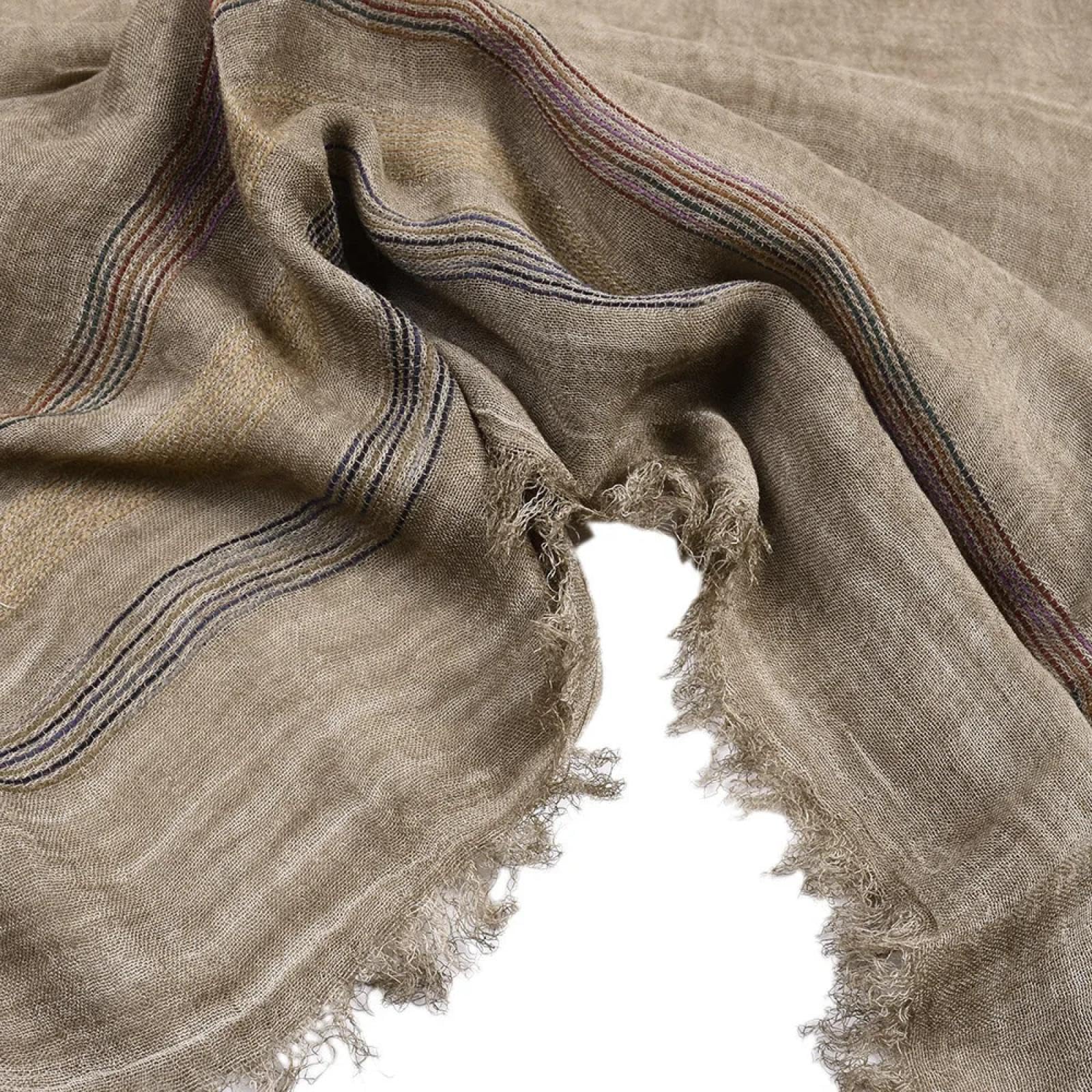 Sciarpa Scialle Invernale Sciarpe Sciarpa Invernale da Uomo Europea E Americana in Cotone E Lino Tinto in Filo A Righe, Sciarpe da Uomo con Nappe, Scialle Lungo, Accessori Maschili