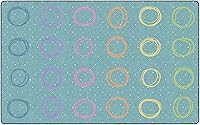 Vista 14 de Flagship Carpets Circle Sampler Alfombra de Área Educativa Abstracta para Aula para Niños y Maestros, Calidad Duradera para Escuelas, Preescolar