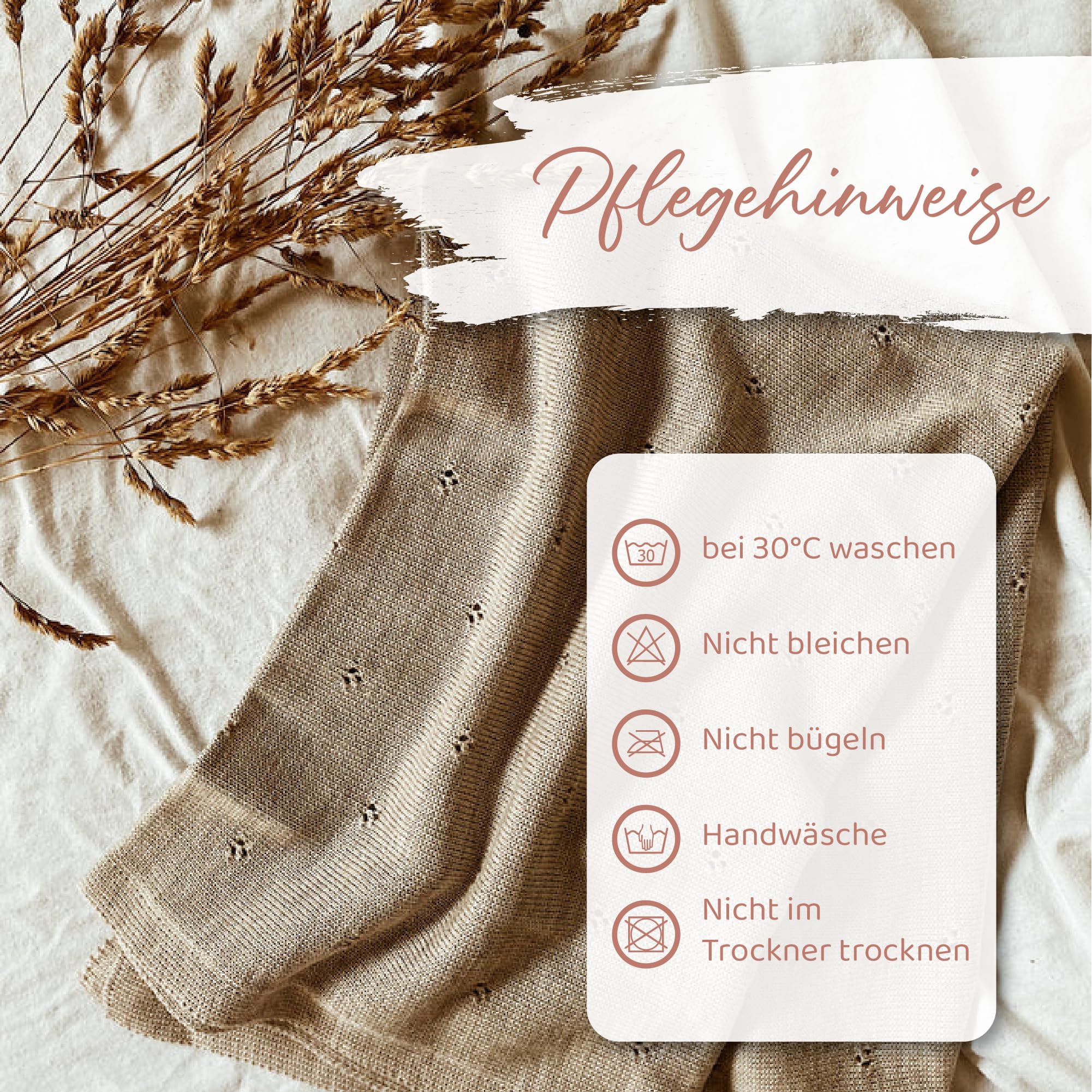 Merino Babydecke, 100% Wolle, Handgemacht, Nachhaltige Winterdecke für Neugeborene, Kuscheldecke, Geschenk zur Geburt & Taufe, Kinderwagendecke (Rosa)