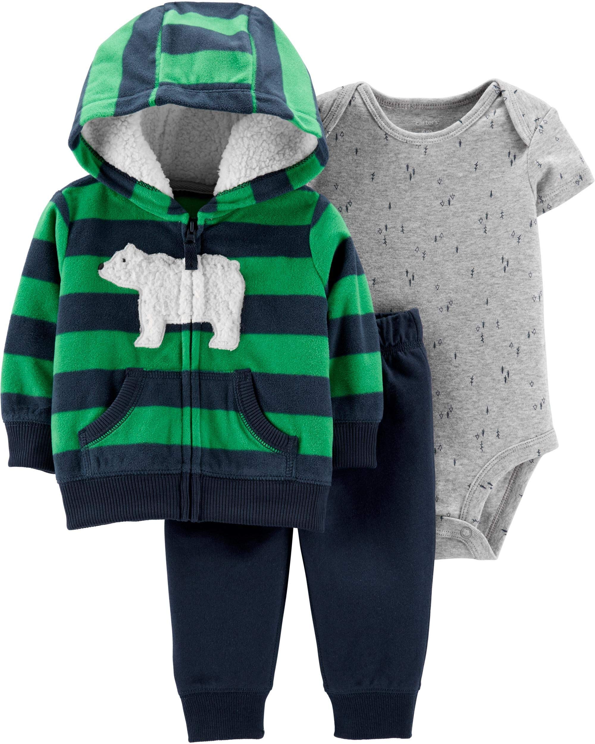 Baby Boys 3 Piece Little Jacket Set (Polar Bear)