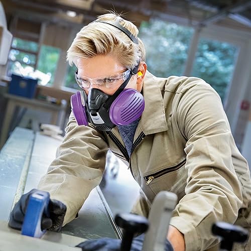 Miniatura 7 de Dräger X-plore 3500 half-face respirator mask with P100 particle filters against smoke particles from wildfire